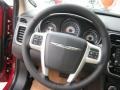 Black/Light Frost Beige 2011 Chrysler 200 Limited Steering Wheel