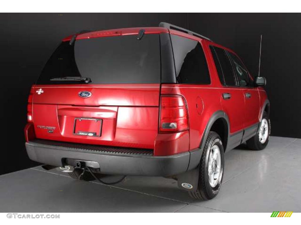 2003 Explorer XLT 4x4 - Redfire Metallic / Graphite Grey photo #2