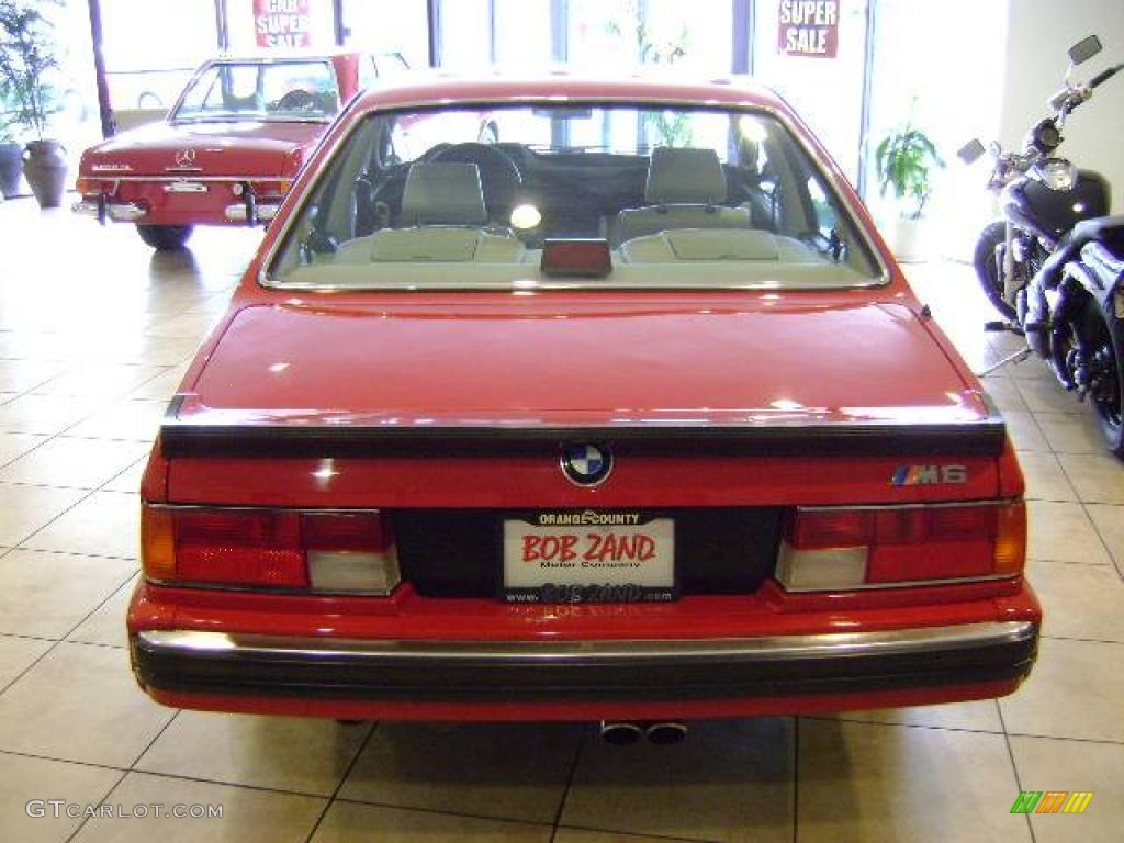 1988 M6 Coupe - Cinnabar Red / Ivory photo #4