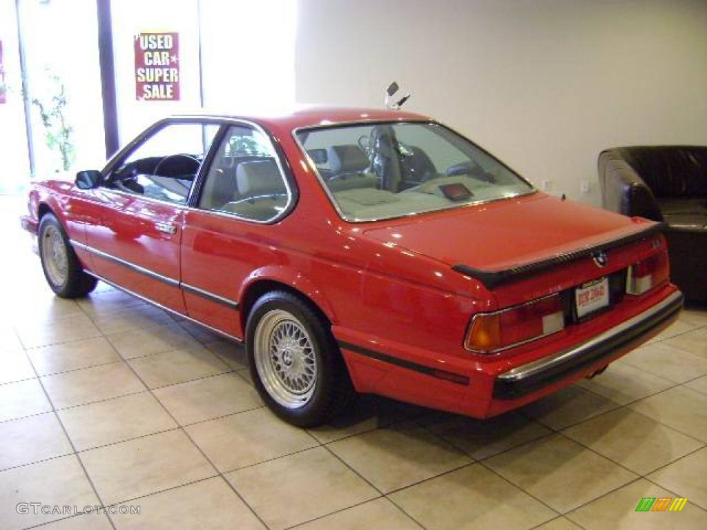1988 M6 Coupe - Cinnabar Red / Ivory photo #6