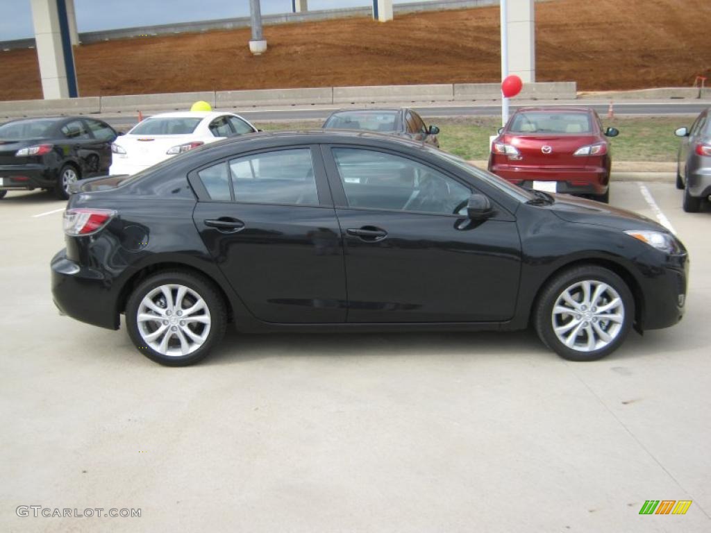 Black Mica 2011 Mazda MAZDA3 s Grand Touring 4 Door Exterior Photo #45707462