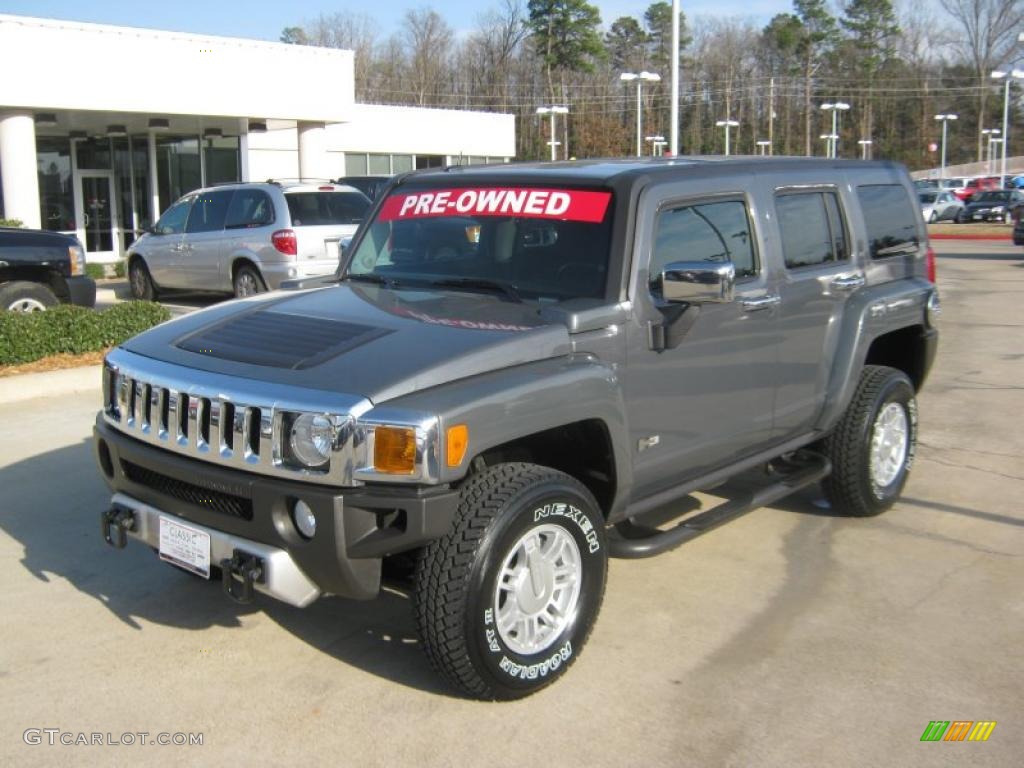 Graphite Metallic 2008 Hummer H3 Standard H3 Model Exterior Photo #45707638
