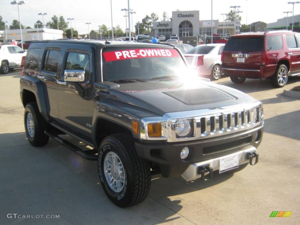 Graphite Metallic 2008 Hummer H3 Standard H3 Model Exterior Photo #45707686