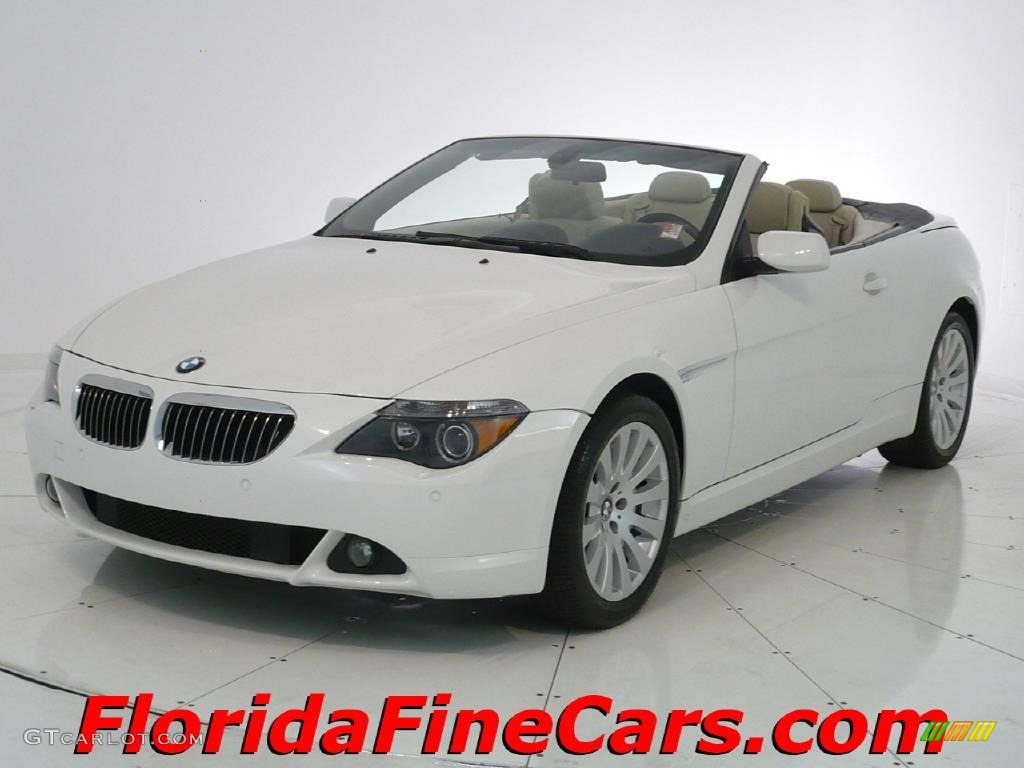 2005 6 Series 645i Convertible - Alpine White / Cream Beige photo #1