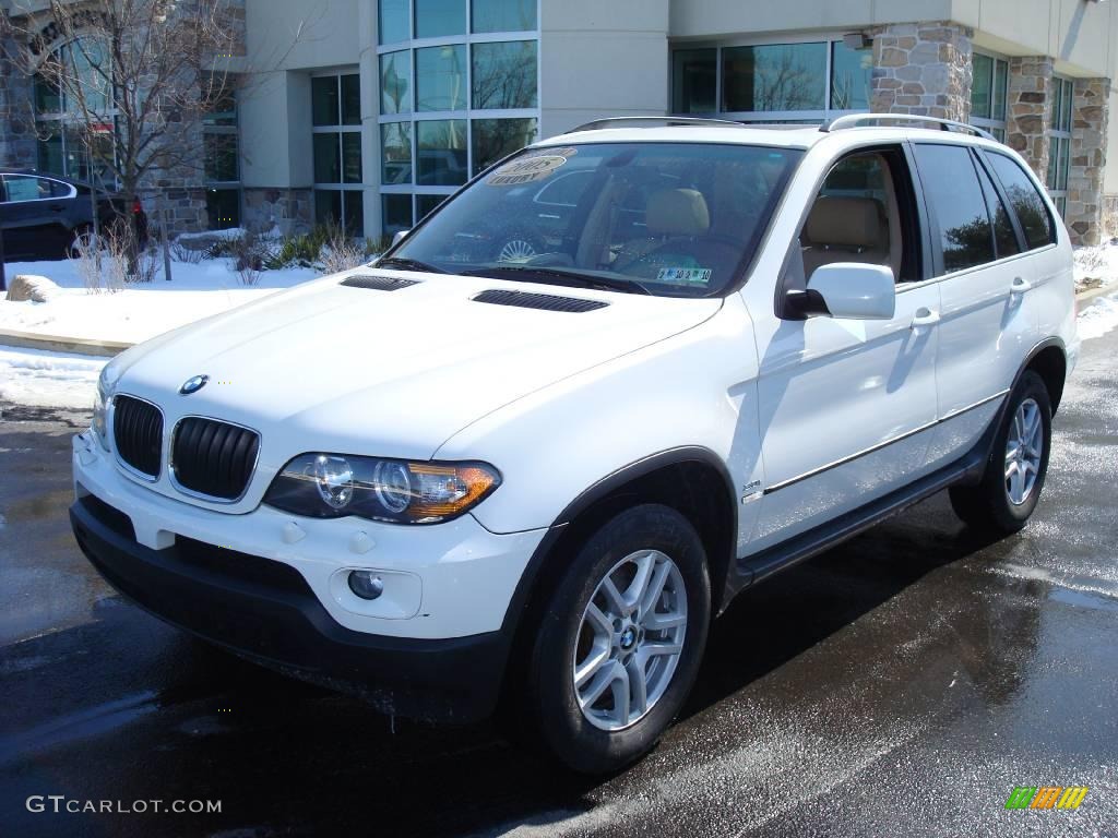 2005 X5 3.0i - Alpine White / Sand Beige photo #1