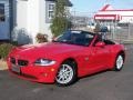 2005 Bright Red BMW Z4 2.5i Roadster  photo #2
