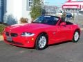 2005 Bright Red BMW Z4 2.5i Roadster  photo #3