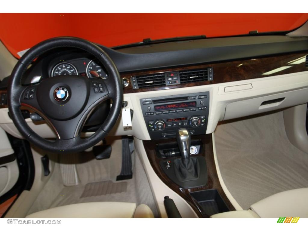 2008 3 Series 335i Coupe - Jet Black / Cream Beige photo #5