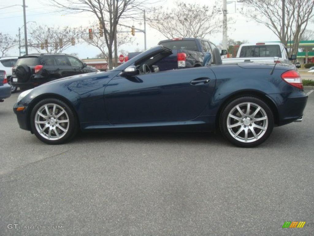 2005 SLK 350 Roadster - Caspian Blue Metallic / Blue photo #3