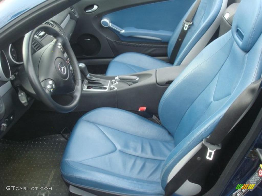 Blue Interior 2005 Mercedes-Benz SLK 350 Roadster Photo #45721306