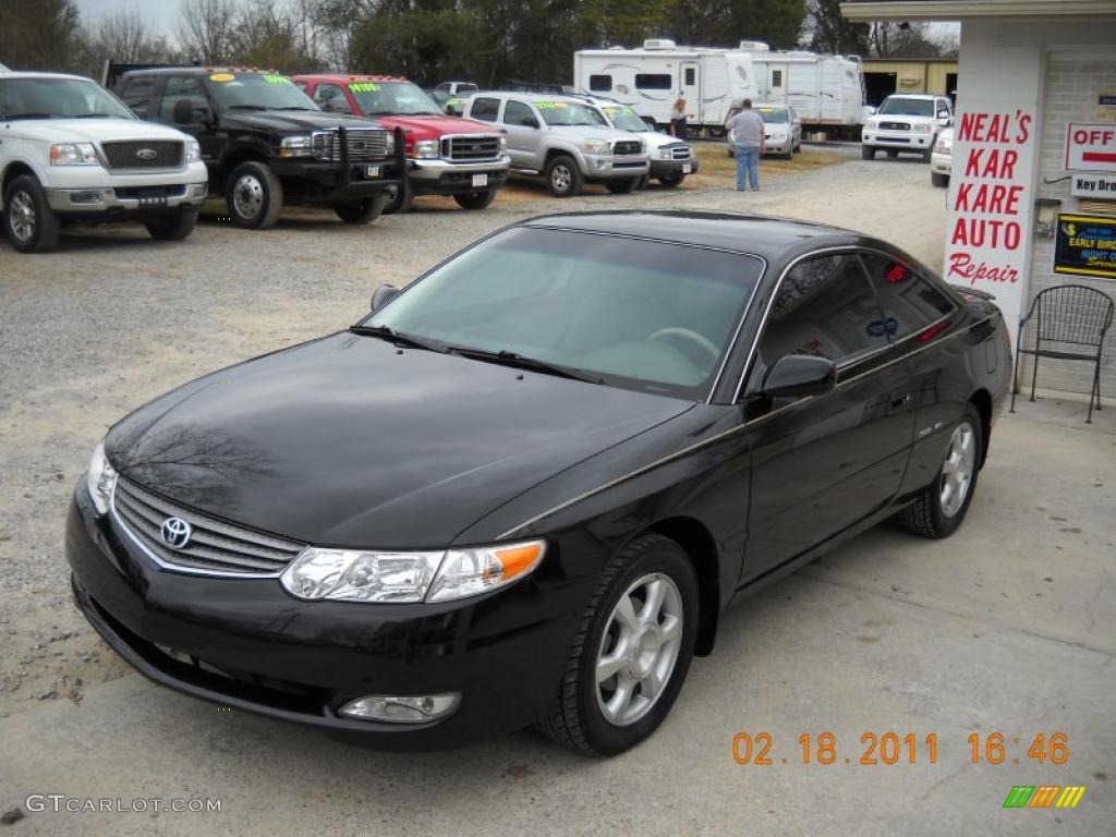 2003 Solara SLE V6 Coupe - Black Sand Pearl / Ivory photo #2