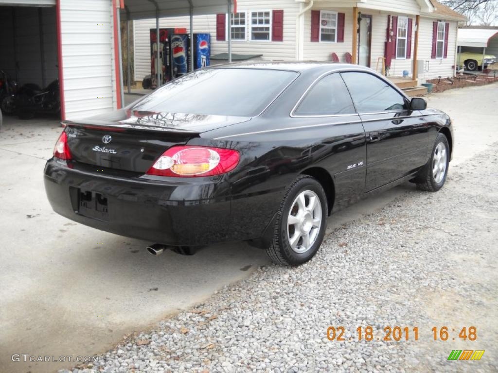 2003 Solara SLE V6 Coupe - Black Sand Pearl / Ivory photo #9