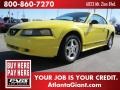 Zinc Yellow Metallic 2001 Ford Mustang V6 Coupe