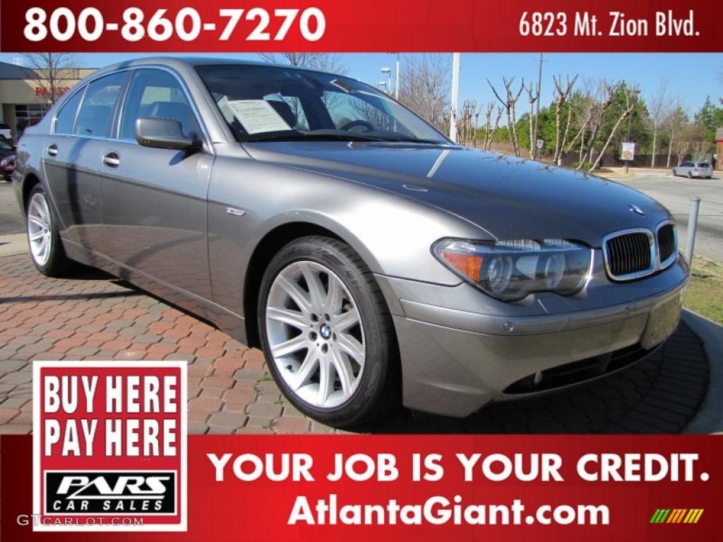 2005 7 Series 745i Sedan - Sterling Grey Metallic / Basalt Grey/Flannel Grey photo #4