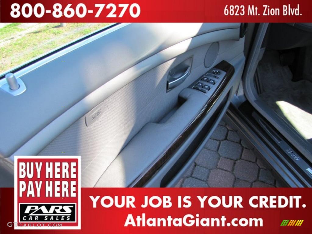 2005 7 Series 745i Sedan - Sterling Grey Metallic / Basalt Grey/Flannel Grey photo #7