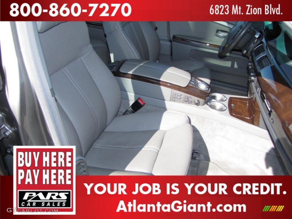 2005 7 Series 745i Sedan - Sterling Grey Metallic / Basalt Grey/Flannel Grey photo #11