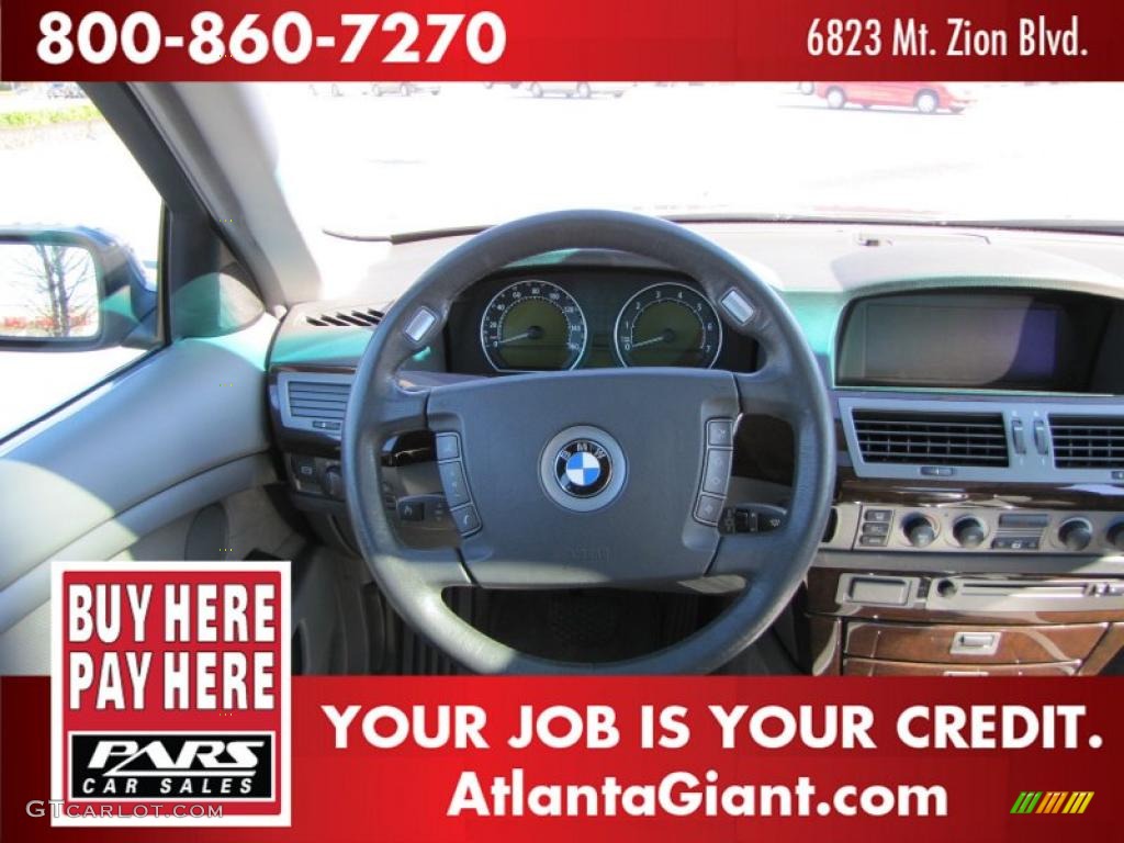 2005 7 Series 745i Sedan - Sterling Grey Metallic / Basalt Grey/Flannel Grey photo #13