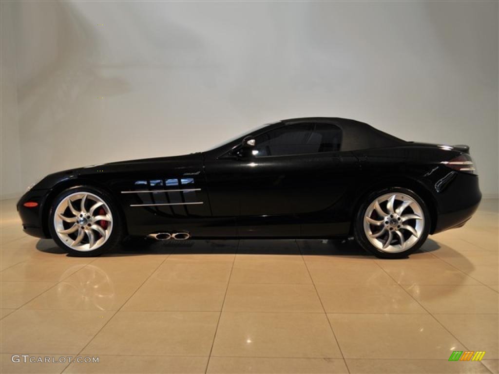 Crystal Galaxite Black Metallic 2009 Mercedes-Benz SLR McLaren Roadster Exterior Photo #45729870