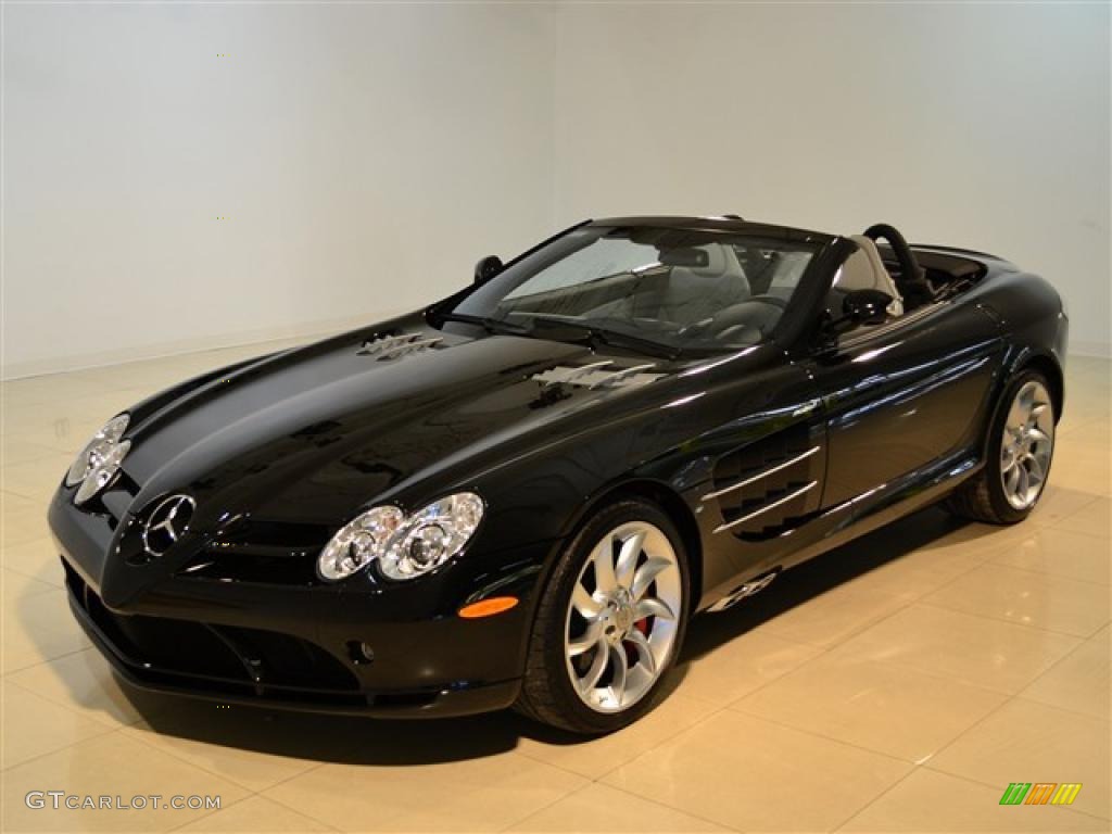 Crystal Galaxite Black Metallic 2009 Mercedes-Benz SLR McLaren Roadster Exterior Photo #45729902