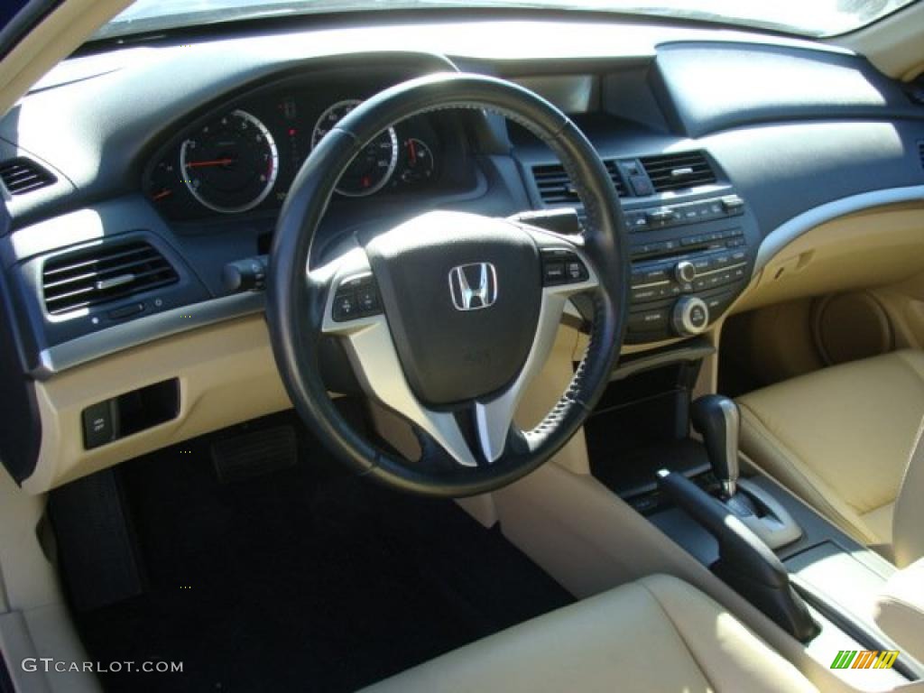 2008 Accord EX-L Coupe - Belize Blue Pearl / Ivory photo #10