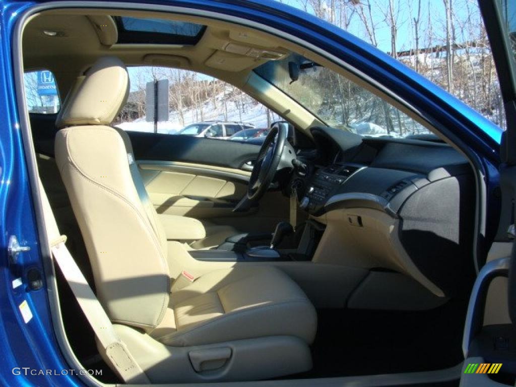 2008 Accord EX-L Coupe - Belize Blue Pearl / Ivory photo #21