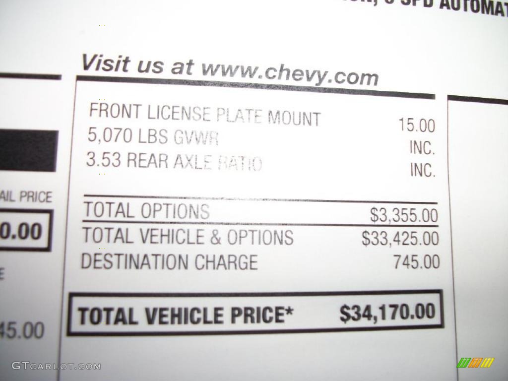 2011 Chevrolet Equinox LTZ AWD Window Sticker Photo #45734090