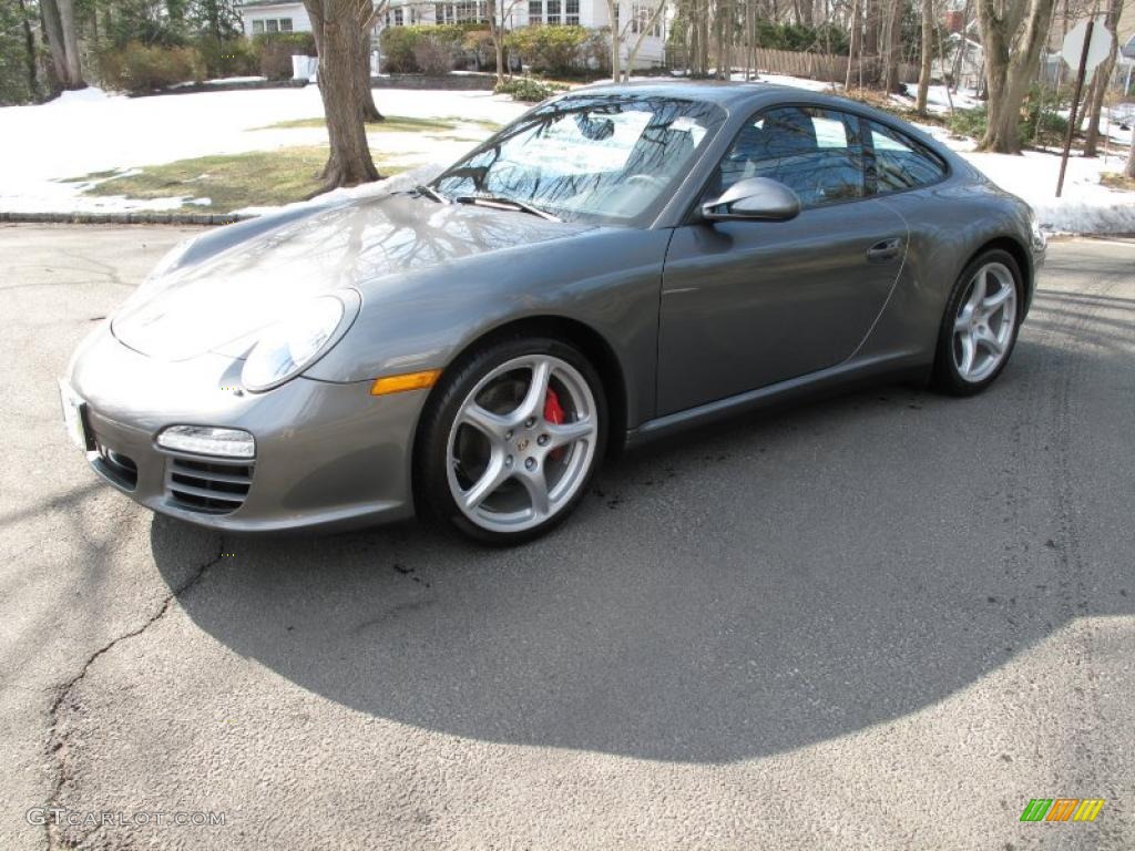 2010 911 Carrera 4S Coupe - Meteor Grey Metallic / Black photo #1