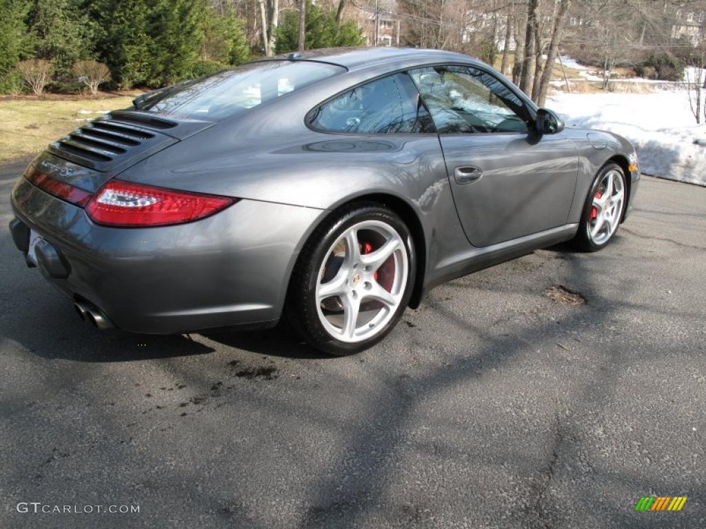 2010 911 Carrera 4S Coupe - Meteor Grey Metallic / Black photo #6