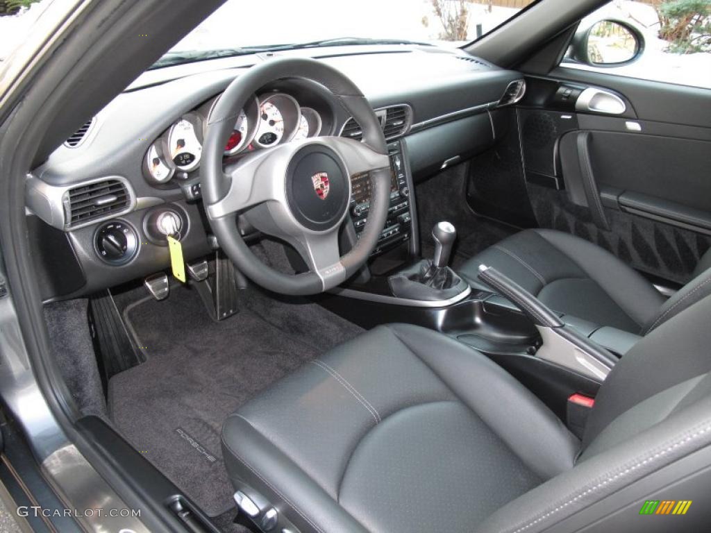 Black Interior 2010 Porsche 911 Carrera 4S Coupe Photo #45735106