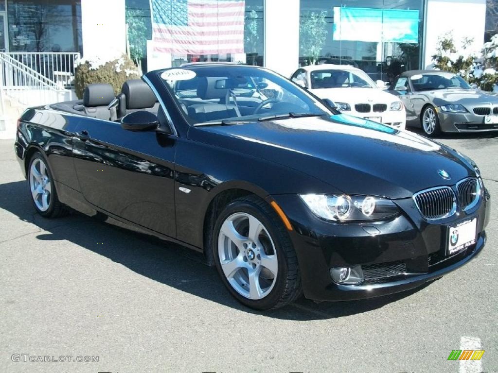 2008 3 Series 328i Convertible - Jet Black / Black photo #3