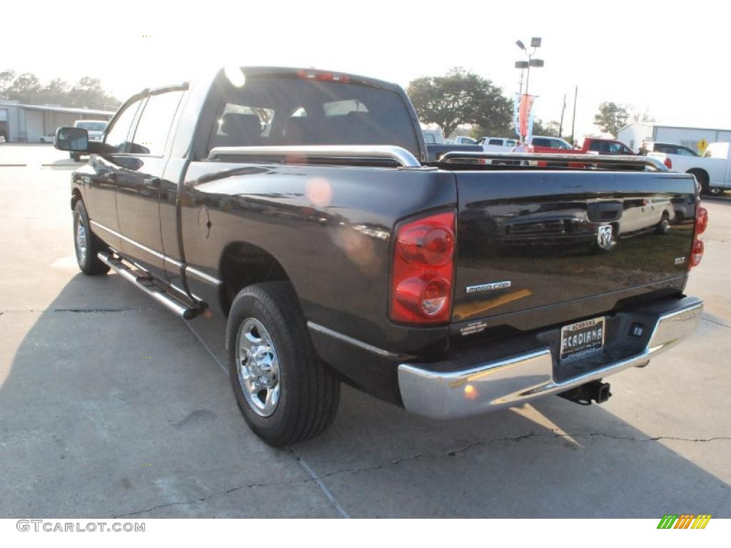 2007 Ram 2500 SLT Mega Cab - Brilliant Black / Medium Slate Gray photo #3