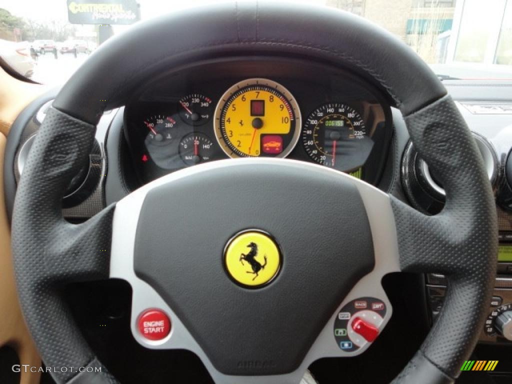 2008 Ferrari F430 Coupe Beige Steering Wheel Photo #45737330