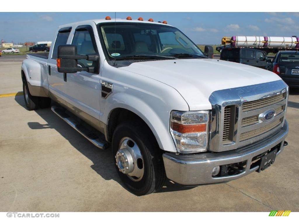 Oxford White 2008 Ford F350 Super Duty Lariat Crew Cab Dually Exterior Photo #45737338