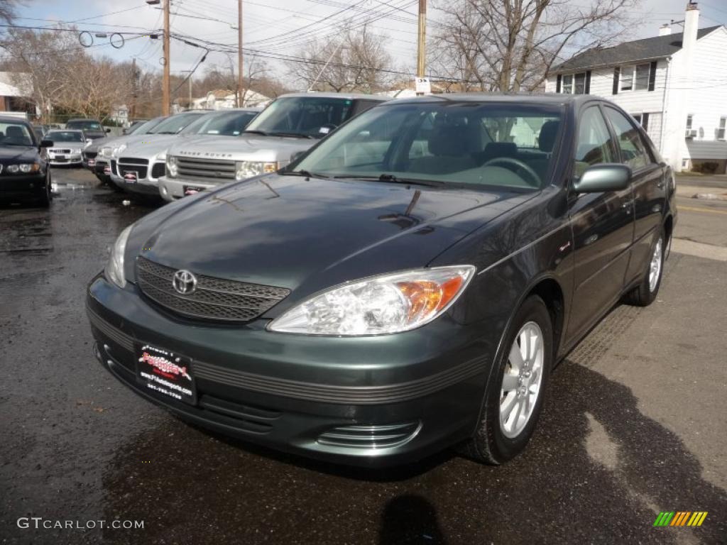 2002 Camry XLE - Aspen Green Pearl / Stone photo #1