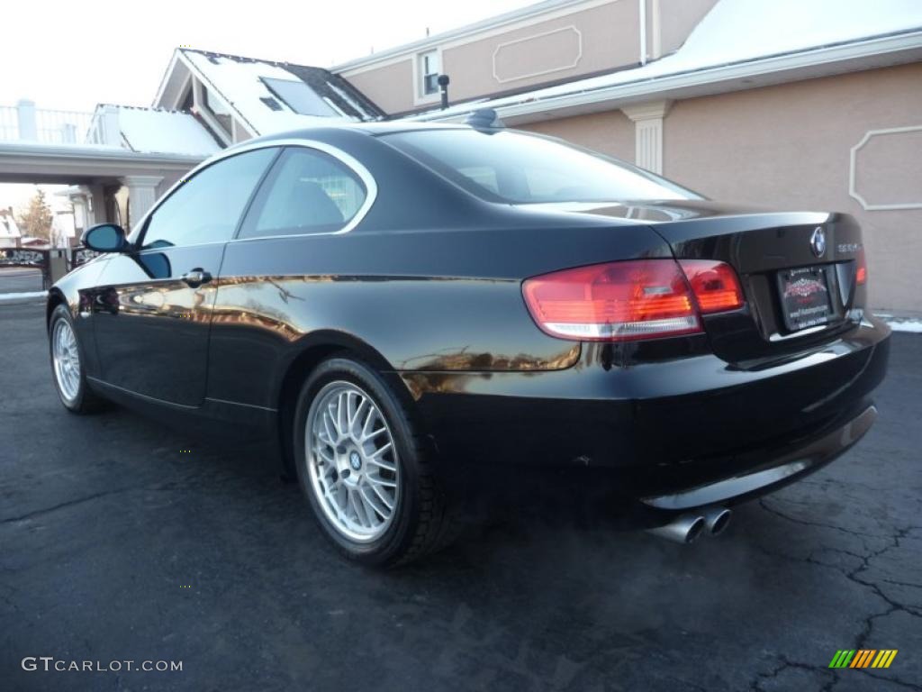 2008 3 Series 328xi Coupe - Jet Black / Black photo #4