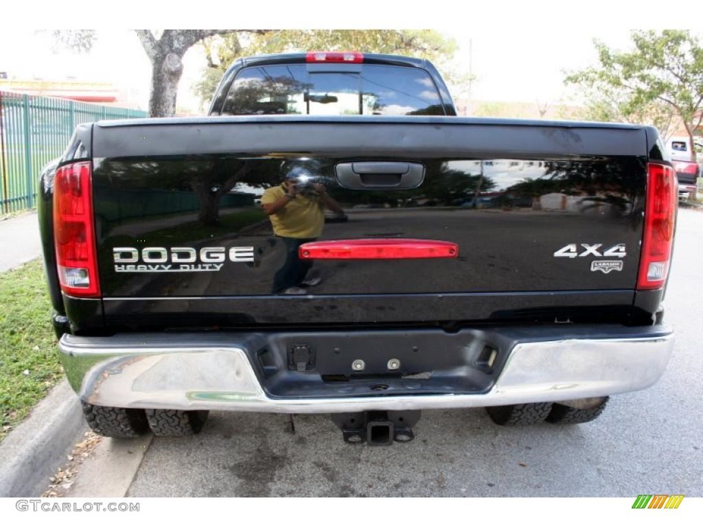 Black 2004 Dodge Ram 3500 Laramie Quad Cab 4x4 Dually Exterior Photo #45739694