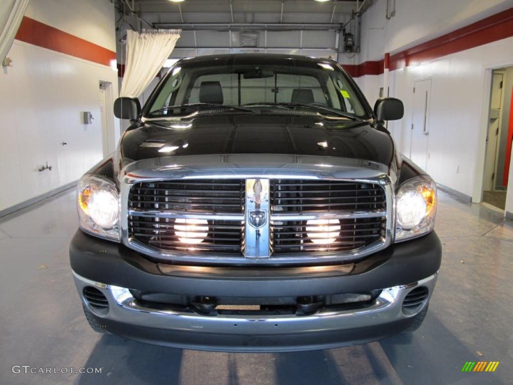 2007 Ram 1500 Sport Regular Cab 4x4 - Black / Medium Slate Gray photo #6