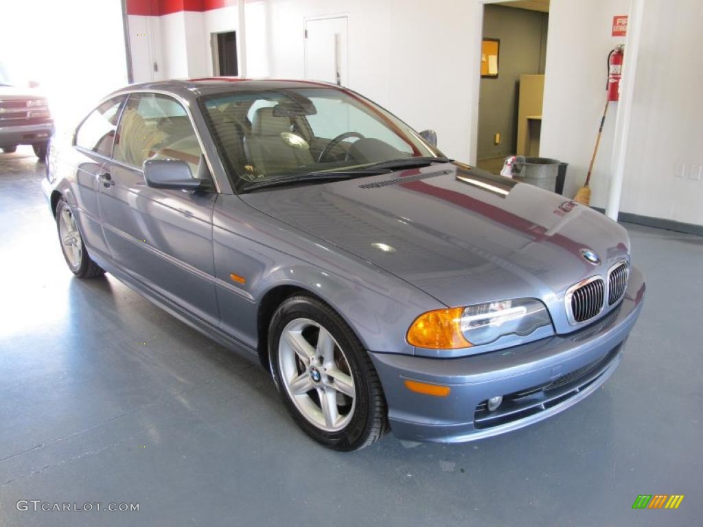 2003 3 Series 325i Coupe - Steel Blue Metallic / Beige photo #5