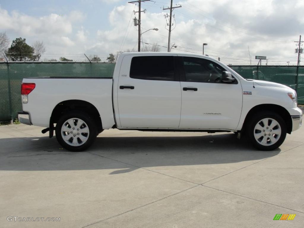 2010 Tundra SR5 CrewMax 4x4 - Super White / Sand Beige photo #2