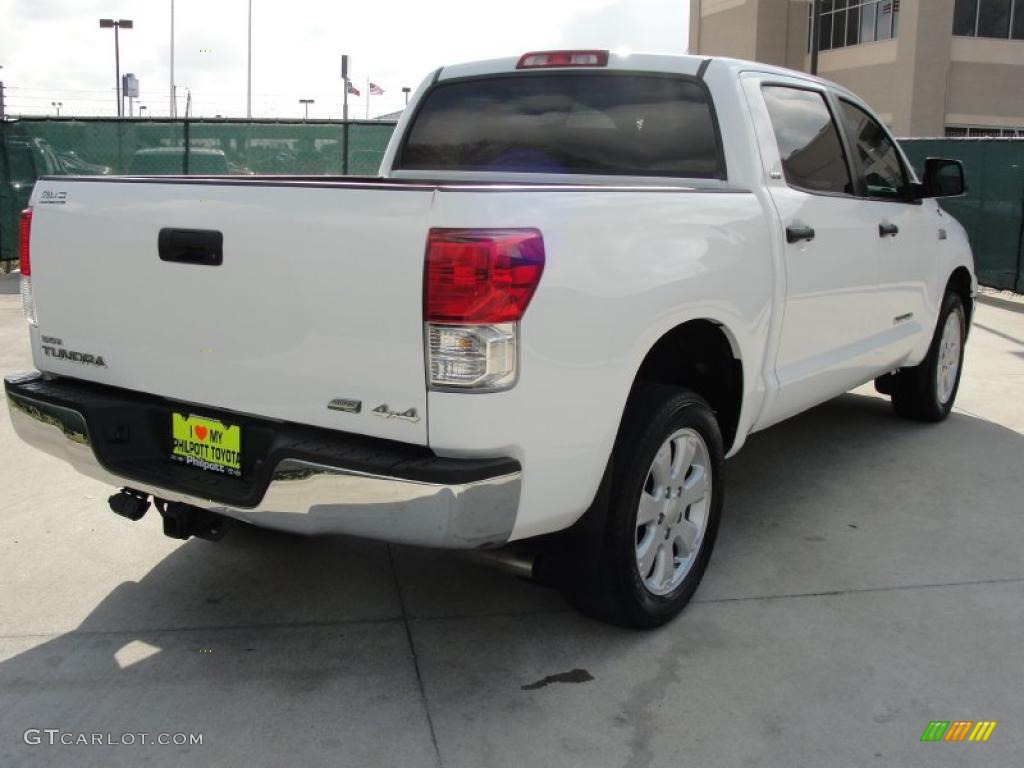 2010 Tundra SR5 CrewMax 4x4 - Super White / Sand Beige photo #3