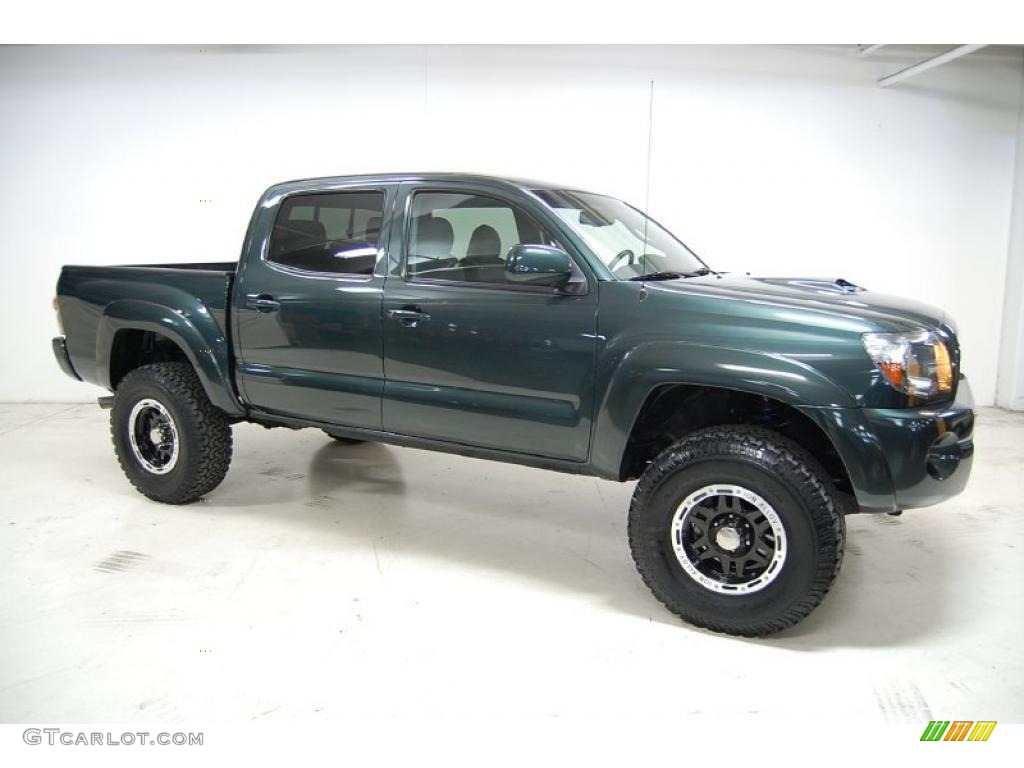 Timberland Green Mica 2009 Toyota Tacoma V6 PreRunner TRD Sport Double Cab Exterior Photo #45747990