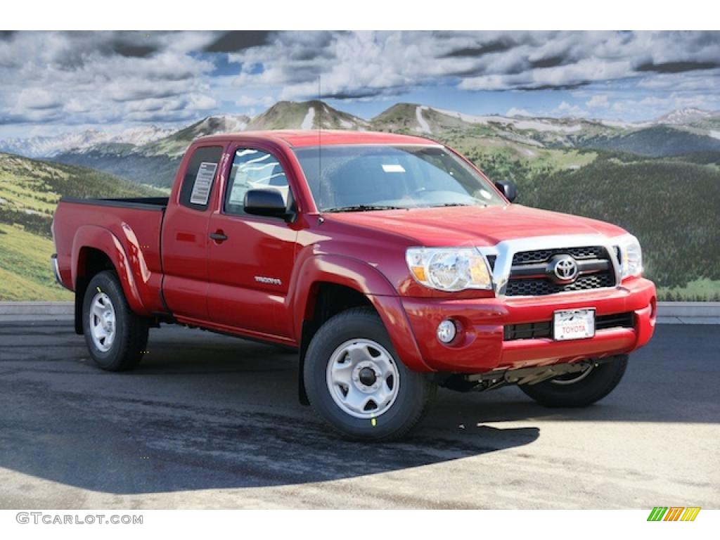 2011 Tacoma V6 SR5 Access Cab 4x4 - Barcelona Red Metallic / Graphite Gray photo #1