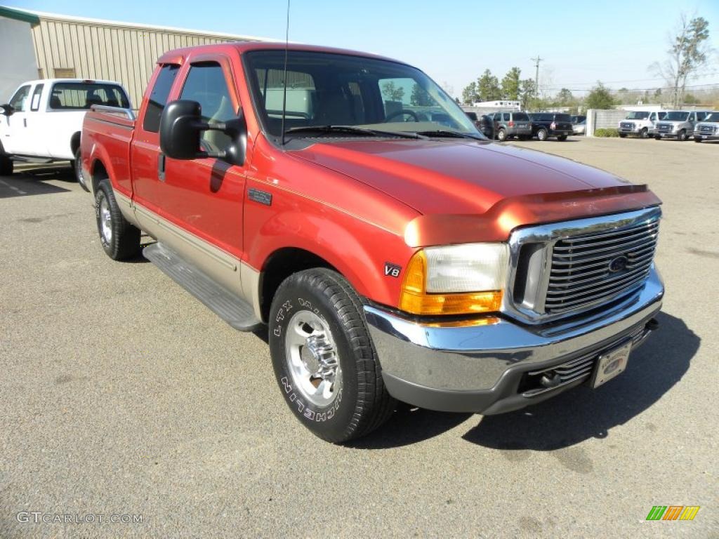 1999 F250 Super Duty Lariat Extended Cab - Bright Amber Metallic / Medium Prairie Tan photo #1