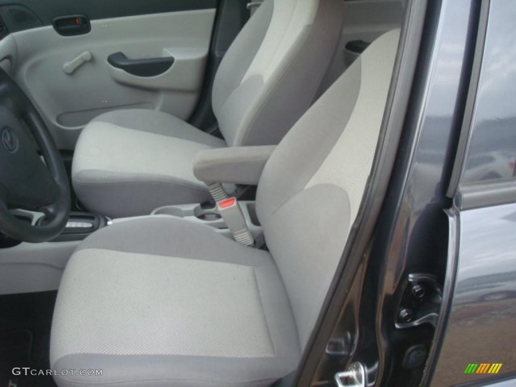 2008 Accent GLS Sedan - Charcoal Gray / Gray photo #9
