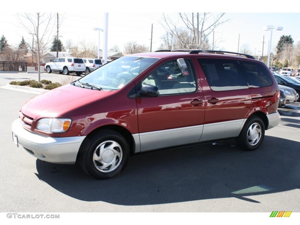2000 Sienna XLE - Sunfire Red Pearl / Oak photo #5