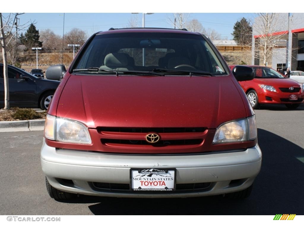 2000 Sienna XLE - Sunfire Red Pearl / Oak photo #6