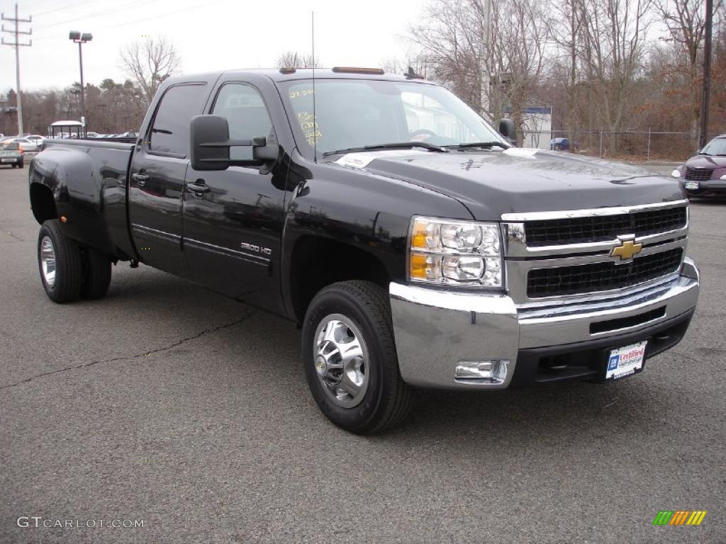 Black 2010 Chevrolet Silverado 3500HD LTZ Crew Cab Dually Exterior Photo #45752542