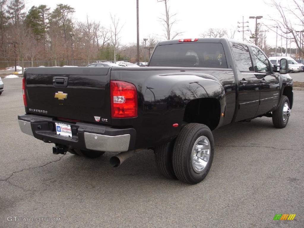 Black 2010 Chevrolet Silverado 3500HD LTZ Crew Cab Dually Exterior Photo #45752546