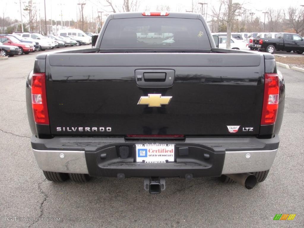 Black 2010 Chevrolet Silverado 3500HD LTZ Crew Cab Dually Exterior Photo #45752550