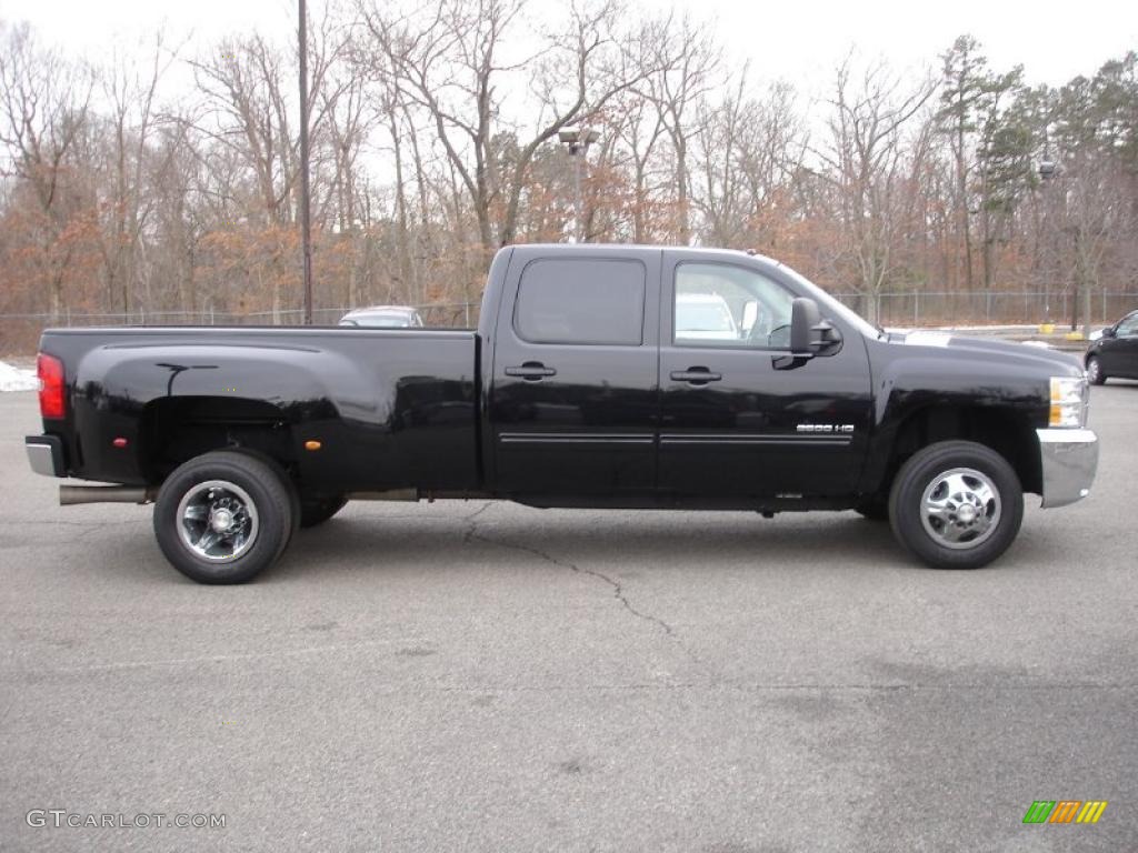 Black 2010 Chevrolet Silverado 3500HD LTZ Crew Cab Dually Exterior Photo #45752558